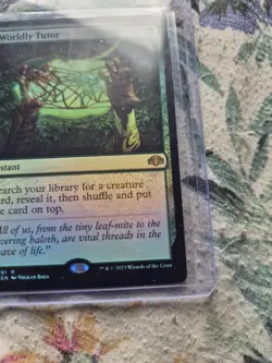 MTG Magic the Gathering Worldly Tutor (353/521) Dominaria Remastered NM- Retro - Image 5