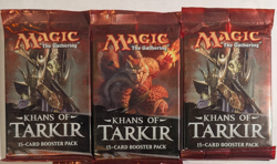 Magic the Gathering KHANS OF TARKIR Booster Packs 3 Sealed 15 Cards per Pack - Image 1