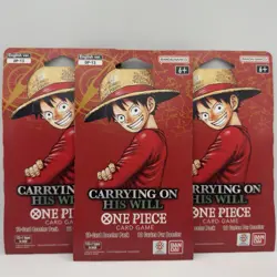 One Piece OP13 Carrying on His Will Sleeved Boosters (Lot of 3) SEALED - Image 1