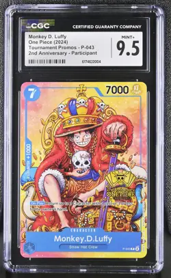 2024 One Piece Tournament Promos Monkey.D.Luffy 2nd Anniversary #P-043 CGC 9.5 - Image 1