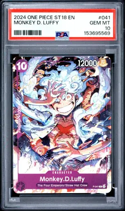One Piece Monkey D. Luffy Starter Deck ST18 Purple #041 PSA 10 Gem Mint St18-041 - Image 1