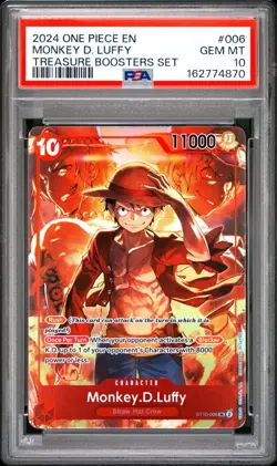 2024 ONE PIECE PROMOS TREASURE BOOSTERS SET #006 MONKEY D. LUFFY PSA 10 - Image 1