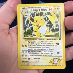 Lt. Surge's Raichu 11/132 Gym Challenge Holo Rare Pokemon Card - Image 1