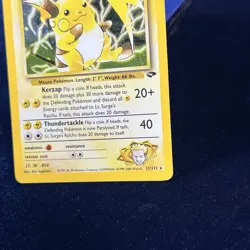 Lt. Surge's Raichu 11/132 Gym Challenge Holo Rare Pokemon Card - Image 2