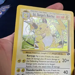 Lt. Surge's Raichu 11/132 Gym Challenge Holo Rare Pokemon Card - Image 4