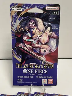 One Piece TCG The Azure Sea’s Seven OP-14 Sleeved Booster Pack Lot Of 6 Sealed - Image 2