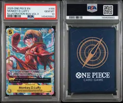 2025 ONE PIECE PROMOS #109 MONKEY D. LUFFY ILLUSTRATION BOX VOL. 3 PSA 10 - Image 3