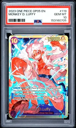 2023 ONE PIECE OP05-AWAKENING OF THE NEW ERA #119 MONKEY D. LUFFY PSA 10 - Image 1