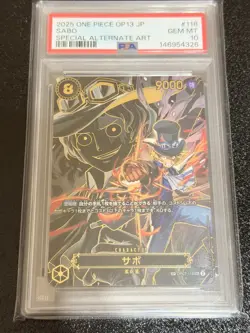 PSA 10 One Piece OP13 JP 2025 Alt Art Sabo #118 & Portgas D. Ace #028 326/327 - Image 3