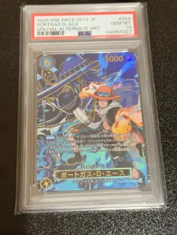 PSA 10 One Piece OP13 JP 2025 Alt Art Sabo #118 & Portgas D. Ace #028 326/327 - Image 4