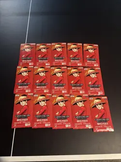 One Piece OP-13 Carrying on His Will Sleeved Blister Packs - Lot of 15- OP13 - Image 1