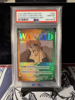 Pillars of Strength #OP01-051 Eustass"Captain"Kid (Wanted Poster) PSA 10 - Image 1