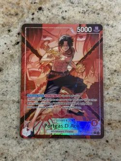 One Piece Portgas D Ace Alt Art Leader OP-16-001 Time Of Battle - Image 1
