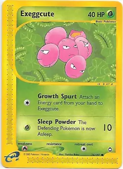EXEGGCUTE Aquapolis #76/147 Pokemon WOTC Card NM - Image 1