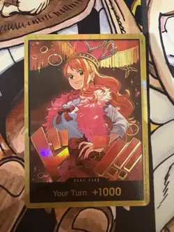 One Piece Card Game Don!! Nami EB03 Gold Don!! - Image 1