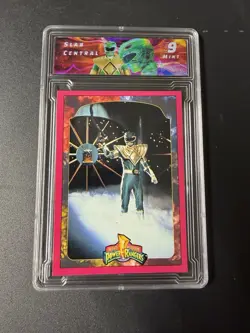 MIGHTY MORPHIN POWER RANGERS RARE 1994 Green Ranger Card Graded 9 Slab Central - Image 1