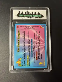 MIGHTY MORPHIN POWER RANGERS RARE 1994 Green Ranger Card Graded 9 Slab Central - Image 2