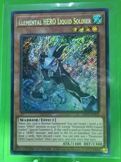 Yugioh Elemental HERO Liquid Soldier LDS3-EN103 Secret Rare Limited Edition NM - Image 1