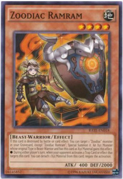 YuGiOh! - Zoodiac Ramram - RATE-EN018 - Common - Unlimited Ed - NM/M -NEW - Image 1
