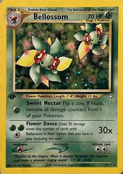 Pokemon TCG Bellossom Neo Genesis 3/111 Holo 1st Edition Holo Rare LP - Image 1