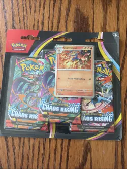 Pokemon TCG Chaos Rising 3-Pack Blister Charmeleon Promo - NEW SEALED - IN HAND - Image 1