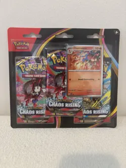 Pokemon TCG Chaos Rising 3 Pack Blister - CHARMELEON | Brand New & Sealed ✅ - Image 1