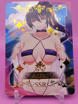 ❤ AKENO Goddess Story Anime Waifu Card Girl Foil Doujin Holo ACG❤ - Image 1