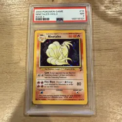 2000 Pokemon Base Set 2 Ninetales Holo Rare Card 13/130 PSA 7 NM Near Mint - Image 1