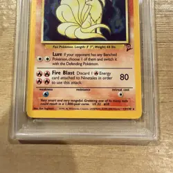 2000 Pokemon Base Set 2 Ninetales Holo Rare Card 13/130 PSA 7 NM Near Mint - Image 3