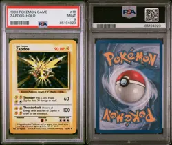 PSA 9 Zapdos 16/102 Holo Pokemon Card 1999 Base Set WOTC Rare - Image 3