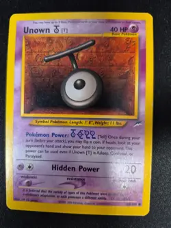 Pokemon TCG Unown [T] Neo Destiny 88/105 Regular Common Non Holo WOTC Lp - Image 1
