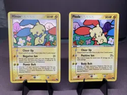 Pokemon TCG Minun 4/17 & Plusle 5/17 Holo Rare 2006 POP Series Promo 3 - LP Lot - Image 1
