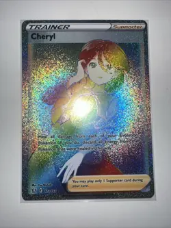 Pokemon TCG Cheryl Secret Rare Rainbow Holo 2021 Battle Styles 173/163 - Image 1