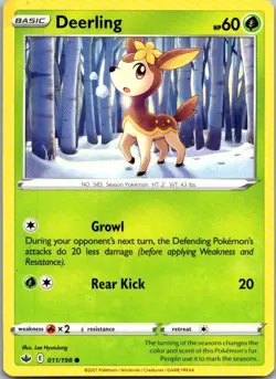 Deerling 011/198 Common Chilling Reign Pokemon Lightly Played - Image 1
