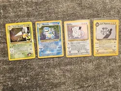 Pokemon card lot 4 Holo Cards- Clefairy, Dark Magneton,Kogas Beedrill,Blastoise - Image 1