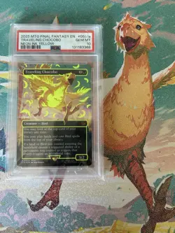 Magic The Gathering Final Fantasy Neon Ink Yellow Traveling Chocobo PSA 10 💎 - Image 2