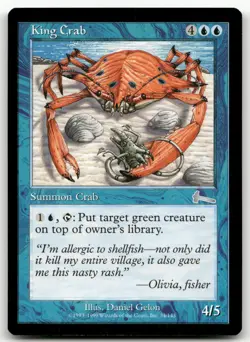 King Crab #34 (NM) Urza's Legacy ULG Magic MTG - Image 1