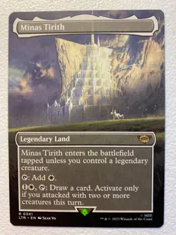 MTG 1x BORDERLESS Minas Tirith # 341 Lord of the Rings Magic the Gathering x1 NM - Image 1