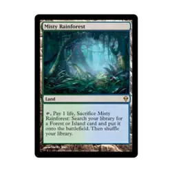 WotC MtG Zendikar Misty Rainforest (R) EX - Image 1