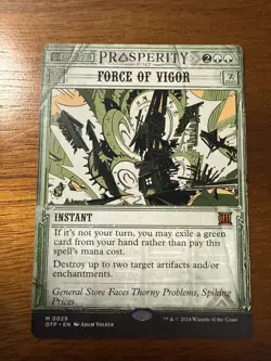 MTG Magic the Gathering Force of Vigor (29/87) Breaking News OTJ NM Near Mint - Image 1