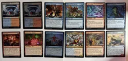 MTG Marvel Super Heroes 12 Card Lot Iron Man 2 Foils Commons Uncommons - Image 1
