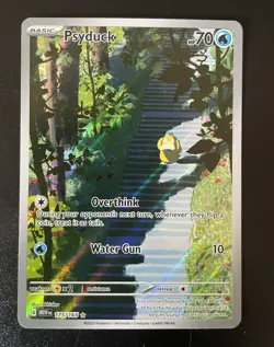 Pokemon TCG Psyduck 175/165 Scarlet & Violet 151 Illustration Rare Full Art Holo - Image 1
