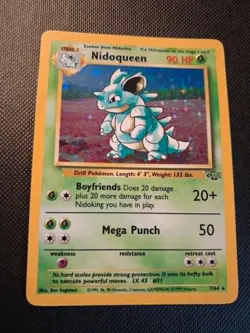 Pokemon Nidoqueen Jungle Unlimited 7/64 Card. Excellent Condition - Image 1