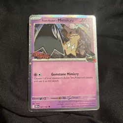 Team Rockets Mimikyu Stamped Prerelease Promo Card 087/182 Destined Rivals NM - Image 1
