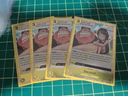 4 x Dereshi! OP09-117 R Foil One Piece TCG Playset NM - Image 1