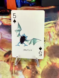 Golbat Pokemon Sapphire Playing Card Poker Card 5 Of Spades Kyogre Deck - Image 1