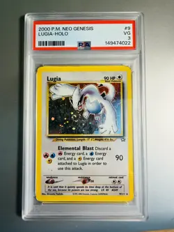 2000 POKEMON NEO GENESIS #9 LUGIA-HOLO PSA 3 - Image 1