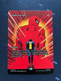 Path to Exile Borderless Spider-Man Marvel Universe (MAR) MTG - Image 1