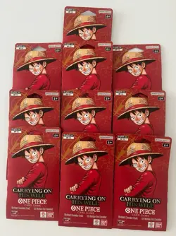 One Piece TCG OP-13 Carrying On His Will Sleeved Booster Pack Lot of 10 Packs - Image 1
