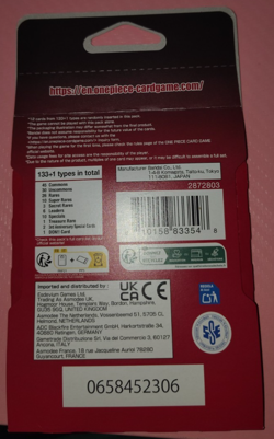 One Piece TCG OP-13 Carrying On His Will Sleeved Booster Pack Sealed - Image 2